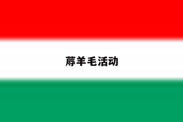 蓐羊毛活动 蓐羊毛活动