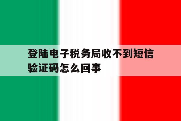 登陆电子税务局收不到短信验证码怎么回事 登陆电子税务局收不到短信验证码怎么回事