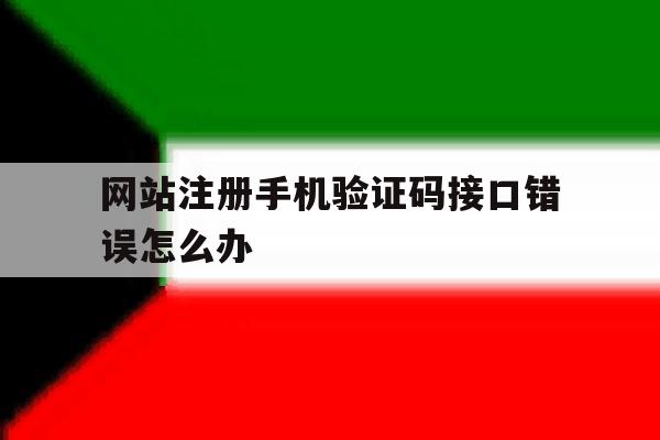 网站注册手机验证码接口错误怎么办