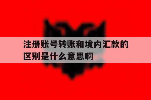 注册账号转账和境内汇款的区别是什么意思啊