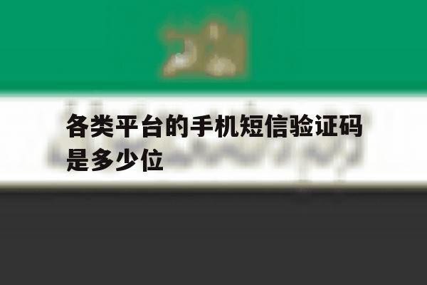 各类平台的手机短信验证码是多少位 各类平台的手机短信验证码是多少位