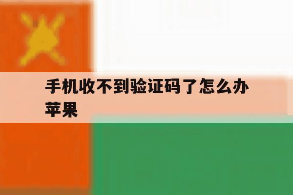 手机收不到验证码了怎么办苹果 手机收不到验证码了怎么办苹果