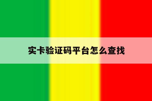 实卡验证码平台怎么查找 实卡验证码平台怎么查找