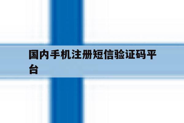 国内手机注册短信验证码平台