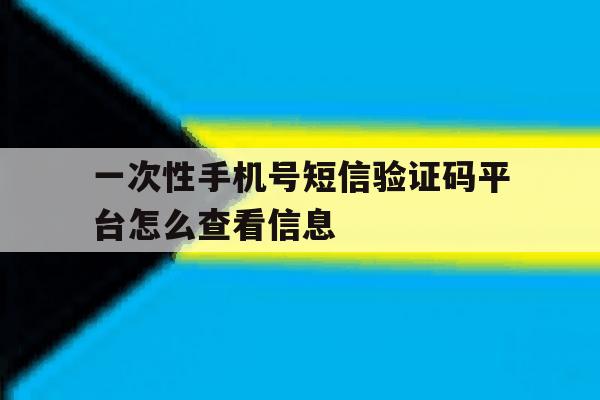 一次性手机号短信验证码平台怎么查看信息 一次性手机号短信验证码平台怎么查看信息